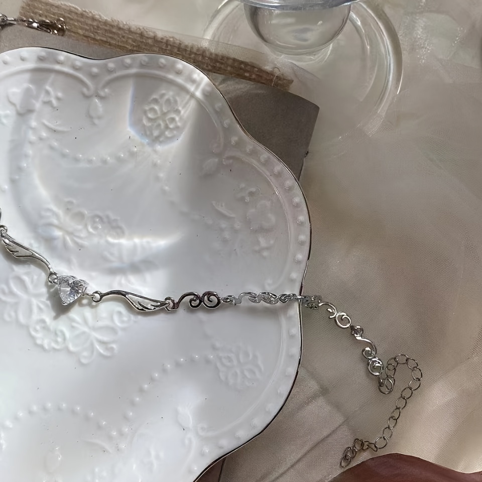 Women's Wing Necklace Heart Pendant